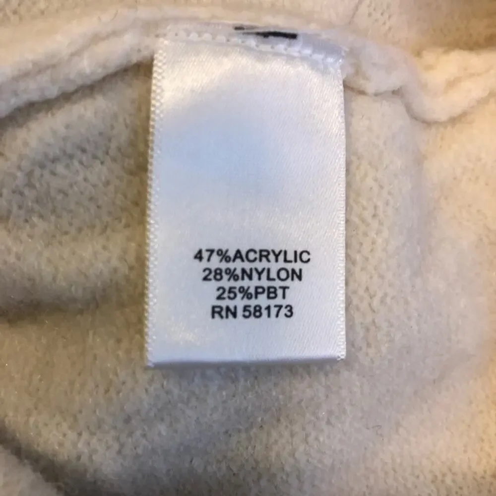 RAGA cream wrap open back mock turtleneck sweater size Medium
